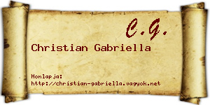 Christian Gabriella névjegykártya